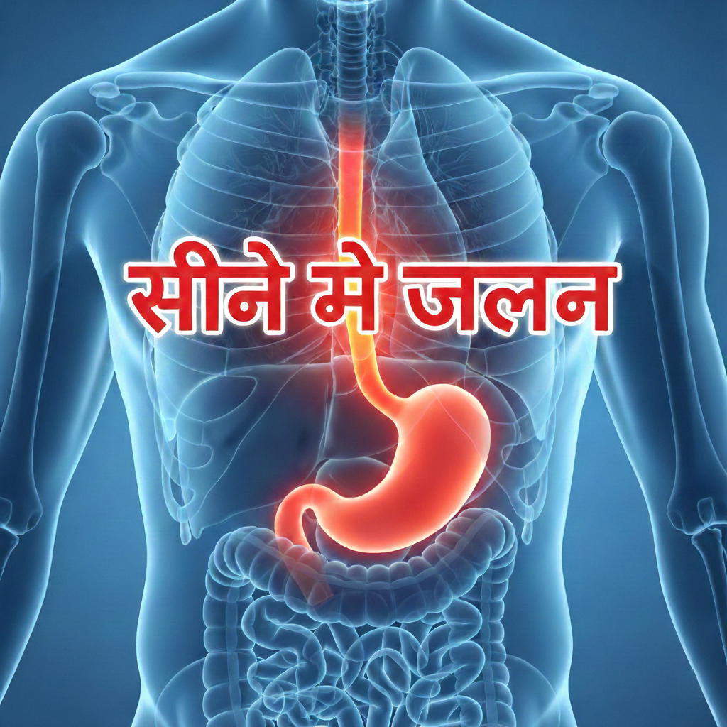 एसिडिटी के कारण पेट और सीने में जलन का चित्र