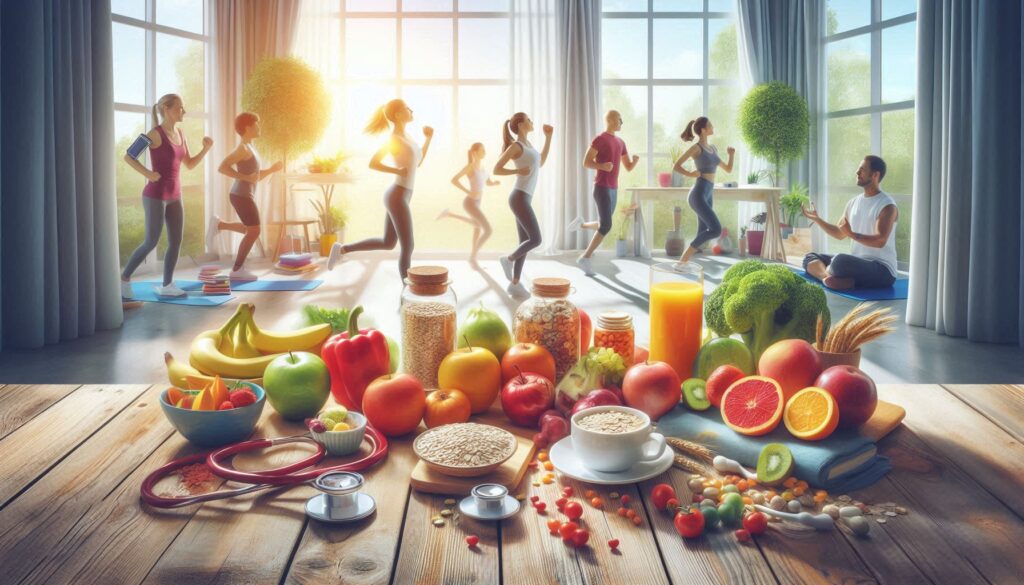 blood pressure control exercise healthy food yoga